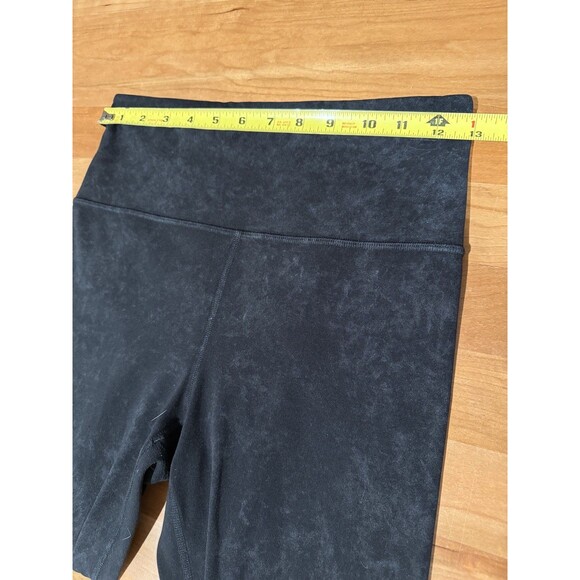 Athleta Elation Misty Lace Tight Women's Small Black Grey Metallic Leggings - Picture 7 of 8